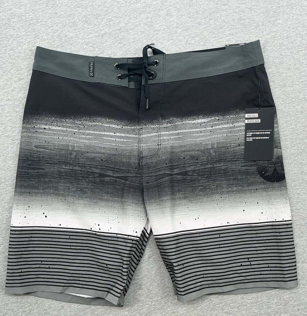 Hurley Phantom Mens Size 29 Boardshorts 18 Black Gray Gradient Swim Trunks